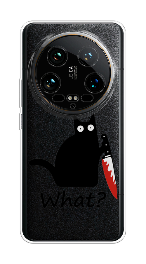 

Чехол на Xiaomi 14 Ultra "Котик с ножом", Черный;красный, 321850-1