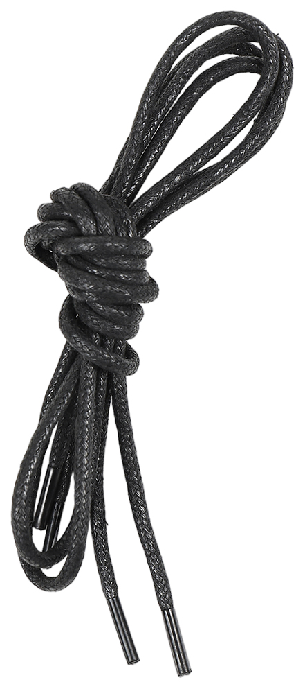 Шнурки круглые 3мм арт.TBY1044 вощеные длина 70 см цв.черный уп. 2 пары