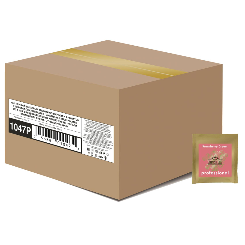 

Чай Ahmad Tea Professional Strawberry Cream чер. с доб.,300штх1,8г/уп 1047Р