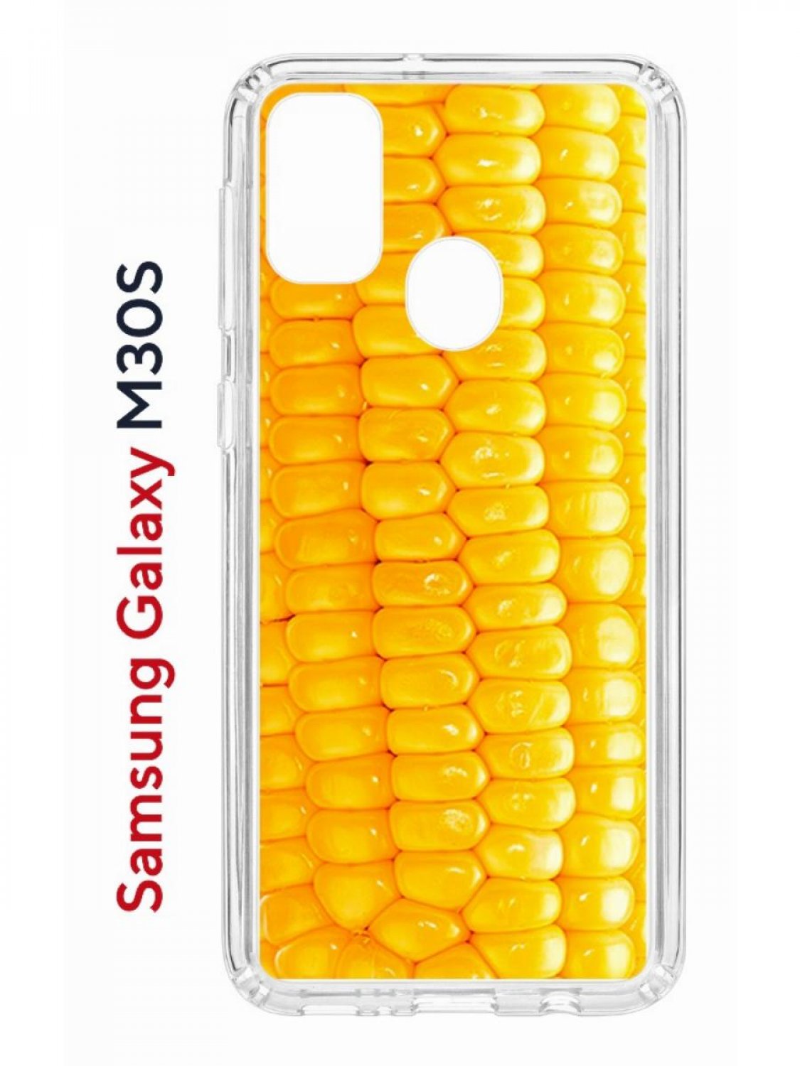 Чехол на Samsung M30S/M21 Kruche Print Кукуруза,противоударный бампер,с защитой камеры