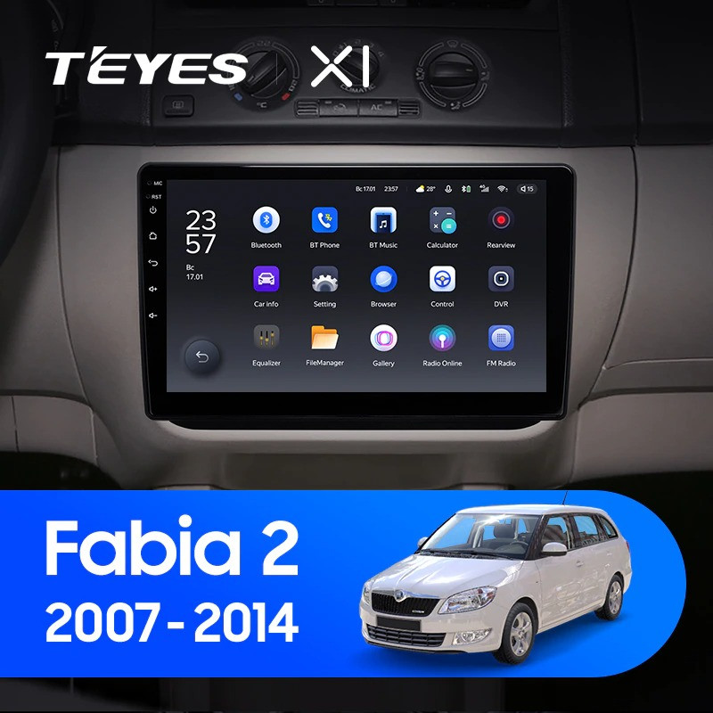 Штатная магнитола Teyes X1 4G 232 Skoda Fabia 2 2007-2014 2560000₽