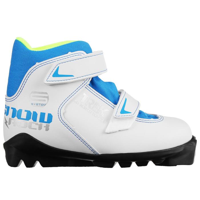 фото Ботинки для беговых лыж trek snowrock sns ик, белый, лого синий, размер 34