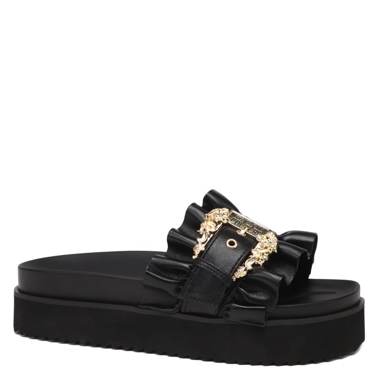 

Шлепанцы женские Versace Jeans Couture 76VA3SM5 черные 38 EU, Черный, 76VA3SM5