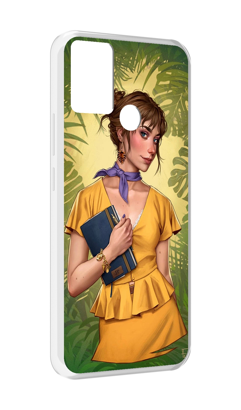 

Чехол MyPads девушка-в-зелени женский для Infinix Hot 11 Play, Прозрачный, Tocco