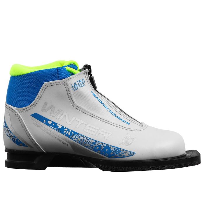 фото Ботинки для беговых лыж trek женские wintercomfort3 белый, лого синий 75 размер 33