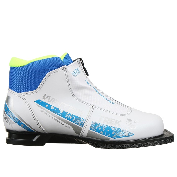 фото Ботинки для беговых лыж trek женские wintercomfort3 белый, лого синий 75 размер 37