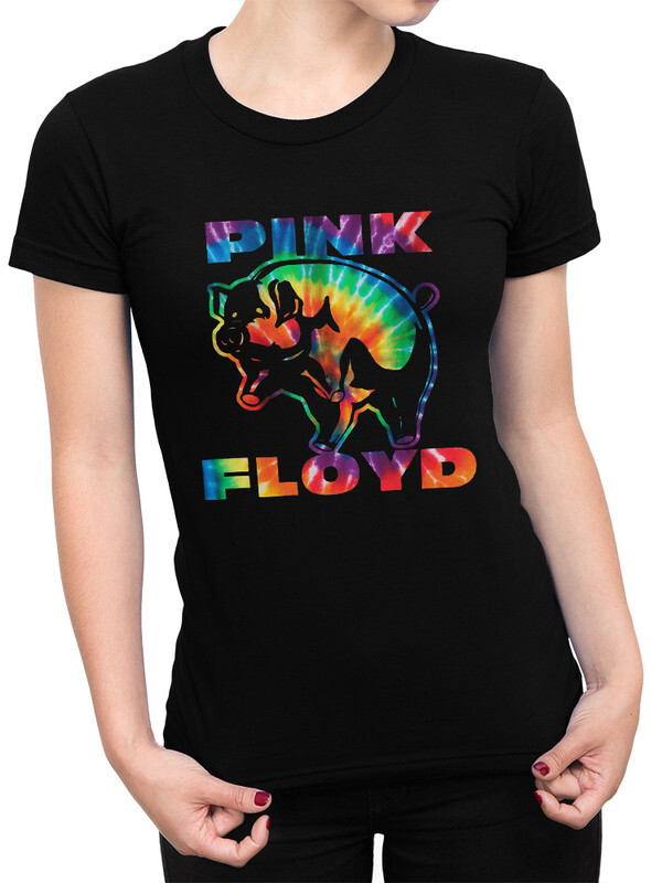 фото Футболка женская design heroes pink floyd pig черная 2xl