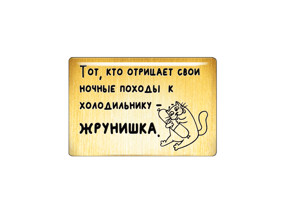 Магнит Тот, кто отрицает свои ночные походы к холодильнику - жрунишка Т18.307.02.00