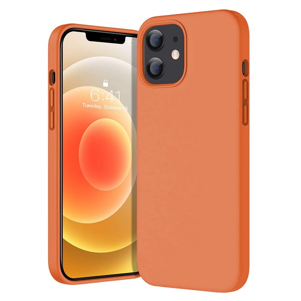 фото Чехол krutoff silicone case для iphone 12 mini (orange) 2 (айфон 12 мини), оранжевый