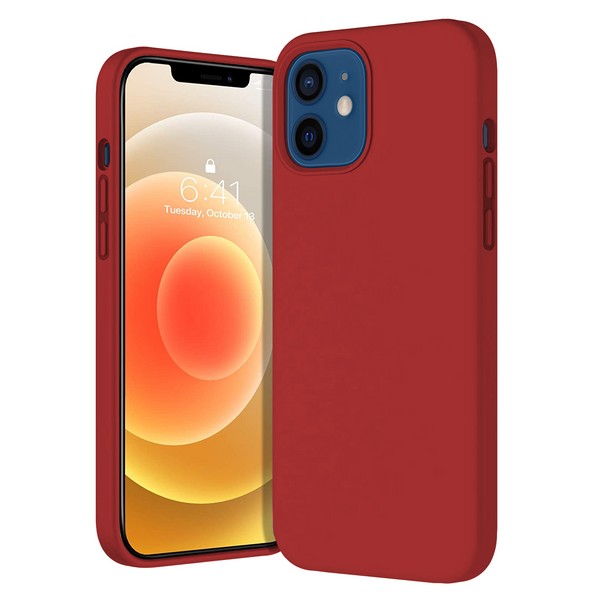 фото Чехол krutoff silicone case для iphone 12/12 pro (red) 14 ( айфон 12/12 про), красный