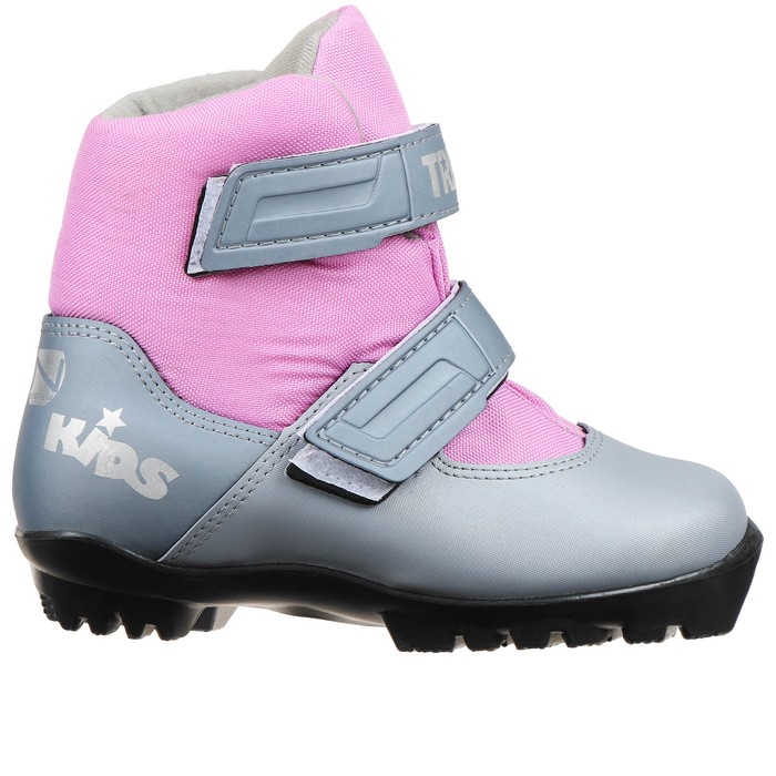 фото Ботинки для беговых лыж trek kids nnn ик, металлик, лого серебро, размер 28