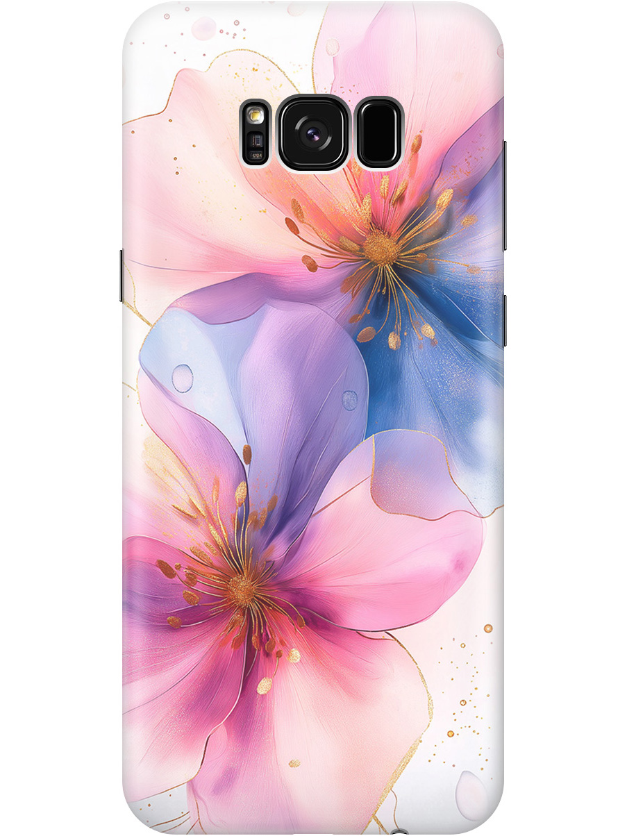 

Силиконовый чехол на Samsung Galaxy S8+ с принтом "Магические цветочки", Прозрачный;белый;розовый;синий, 713984423