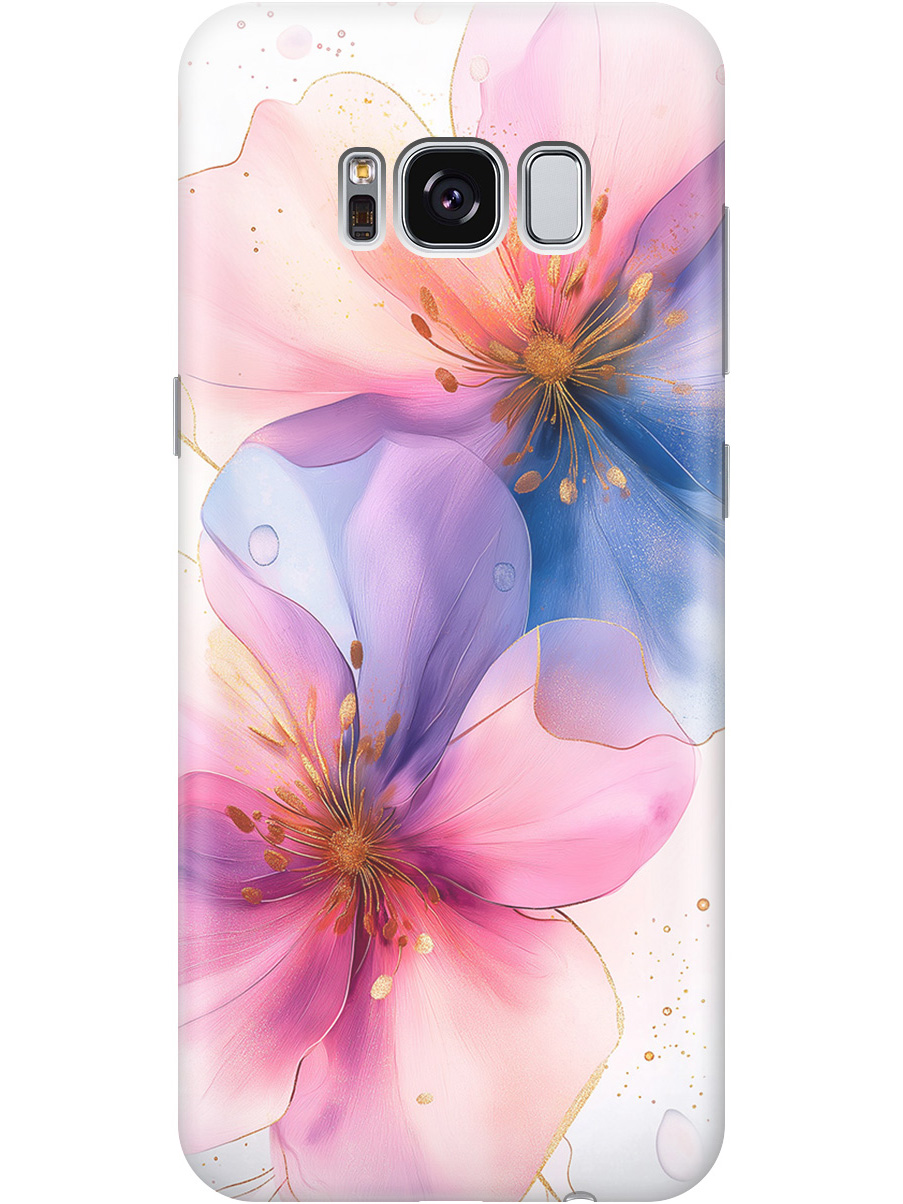 

Силиконовый чехол на Samsung Galaxy S8 с принтом "Магические цветочки", Прозрачный;белый;розовый;синий, 713984523