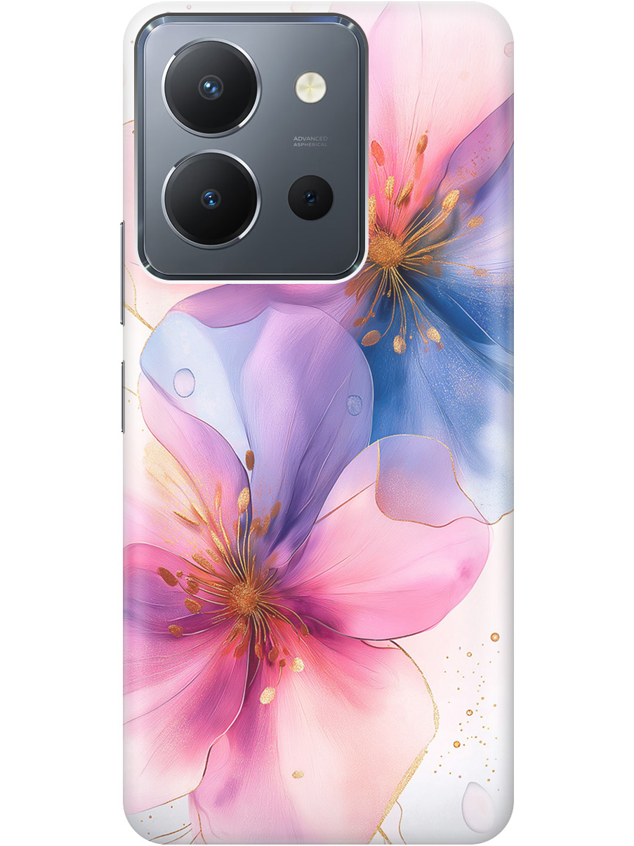 

Силиконовый чехол на Vivo Y36 с принтом "Магические цветочки", Прозрачный;белый;розовый;синий, 772628423