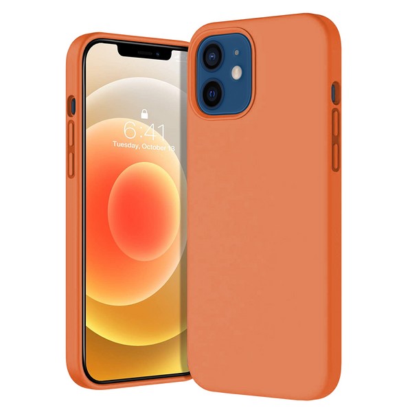 фото Чехол krutoff silicone case для iphone 12/12 pro (orange) 2 ( айфон 12/12 про), оранжевый