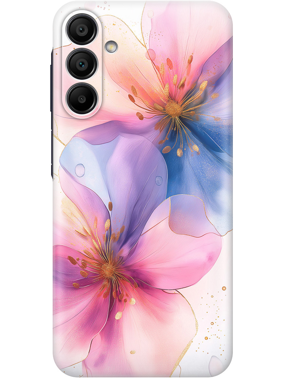 

Силиконовый чехол на Samsung Galaxy A15 с принтом "Магические цветочки", Прозрачный;белый;розовый;синий, 780484523