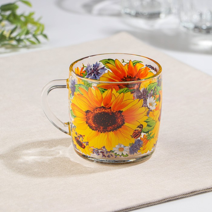 

Кружка Подсолнух, стеклянная, 300 мл