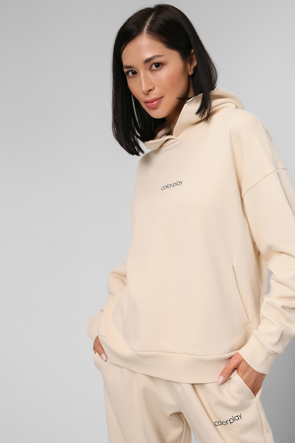 

Толстовка женская COLORPLAY CP22031157-017 бежевая M, CP22031157-017