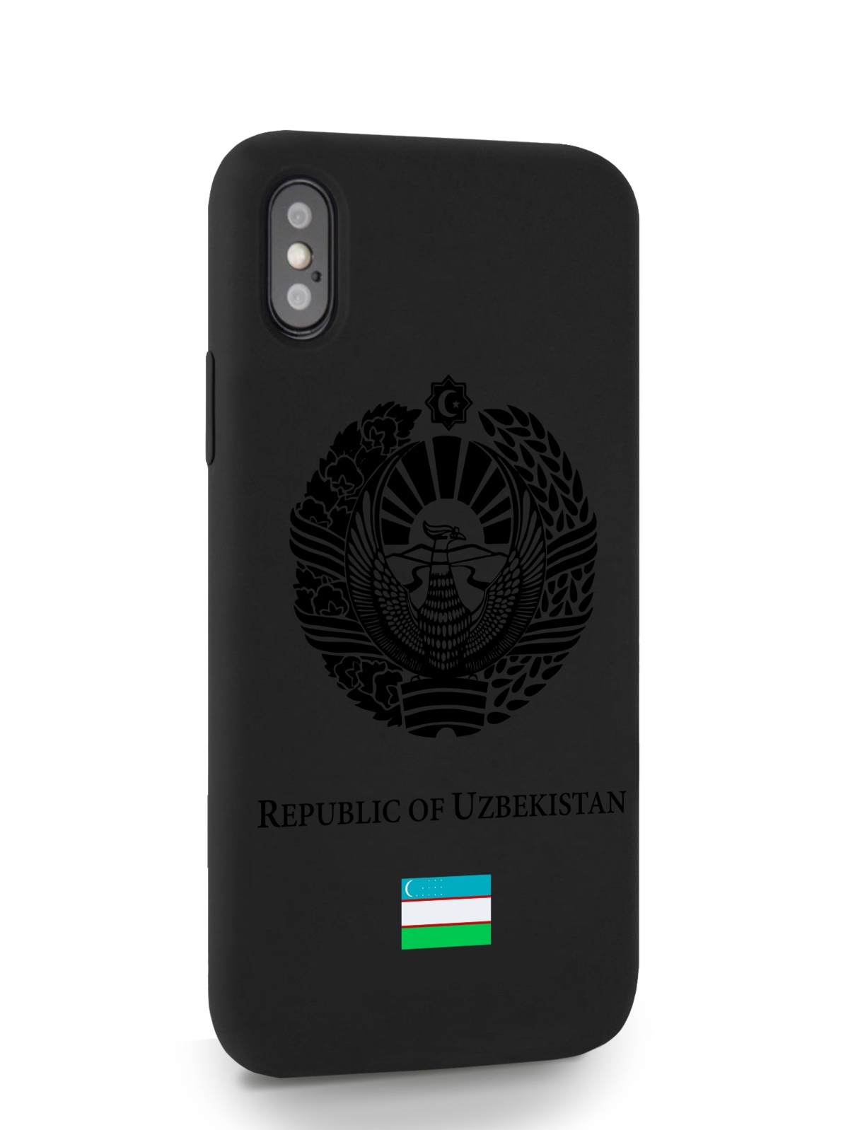 

Черный SignumCase для iPhone X/XS Черный лаковый Герб Узбекистана черный, iPhone X/XS Черный лаковый Герб Узбекистана