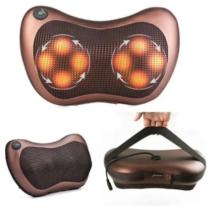 фото Массажная подушка airclif massage pillow коричневая nobrand