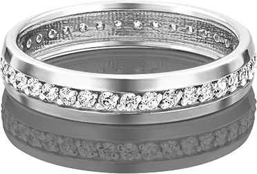 

Кольцо обручальное из белого золота р. 18 PLATINA jewelry 01-3269-00-401-1120-24, фианит, 01-3269-00-401-1120-24