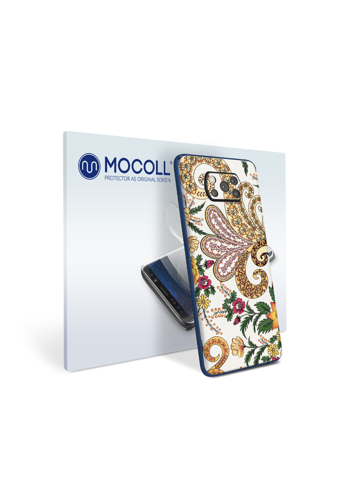 

Пленка защитная MOCOLL для задней панели Xiaomi Poco M3 Богемный узор Планта