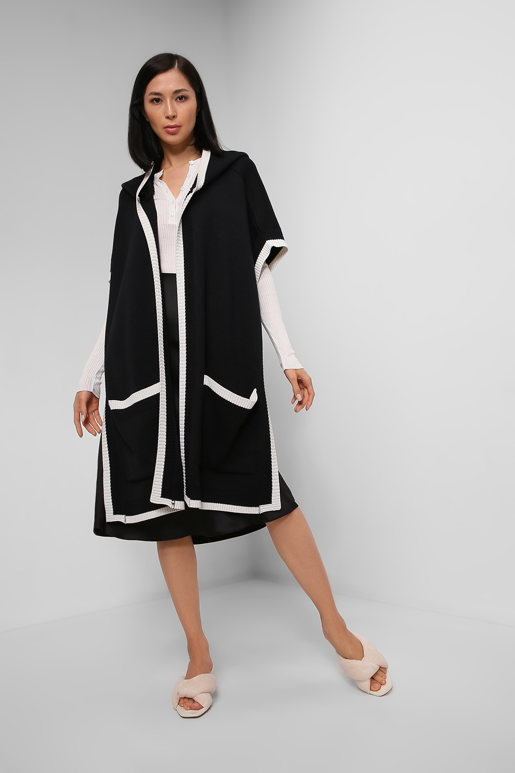 

Кардиган женский SABRINA SCALA SS2201T4101-001 черный XL, SS2201T4101-001