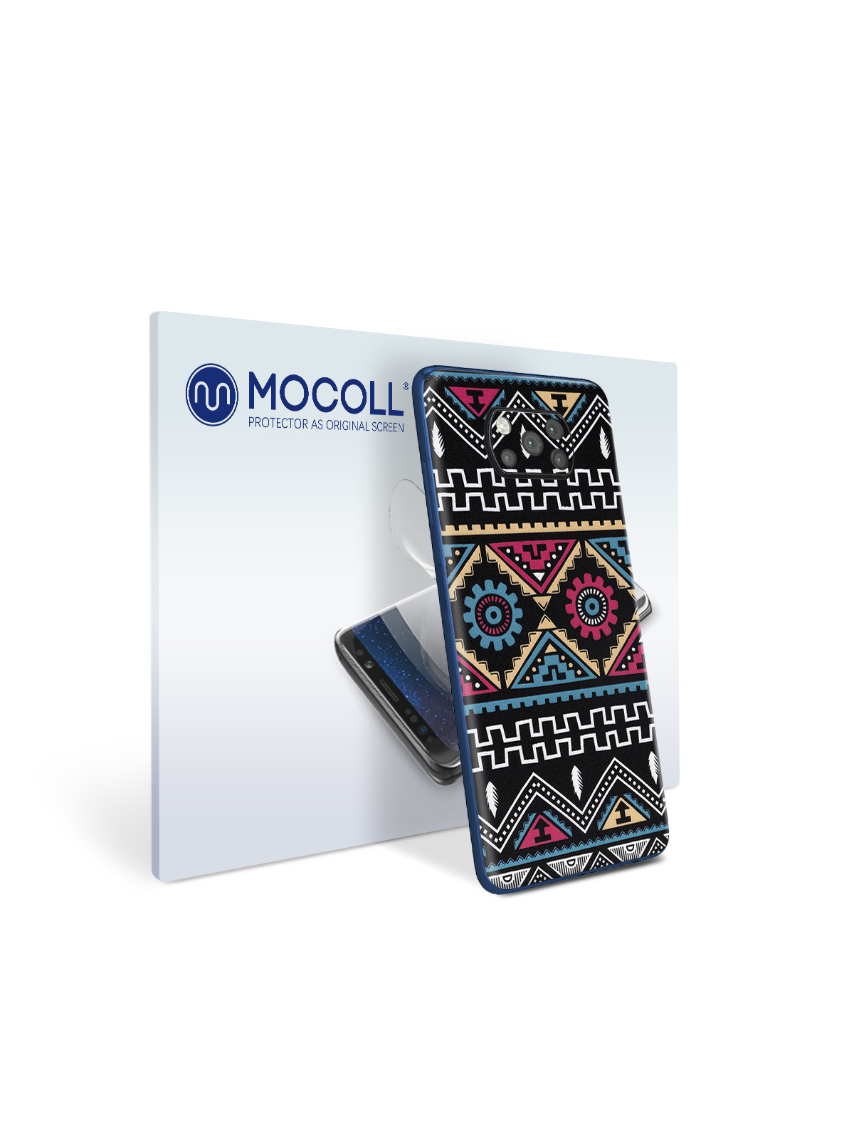 

Пленка защитная MOCOLL для задней панели Xiaomi Poco F3 Богемный узор Икат