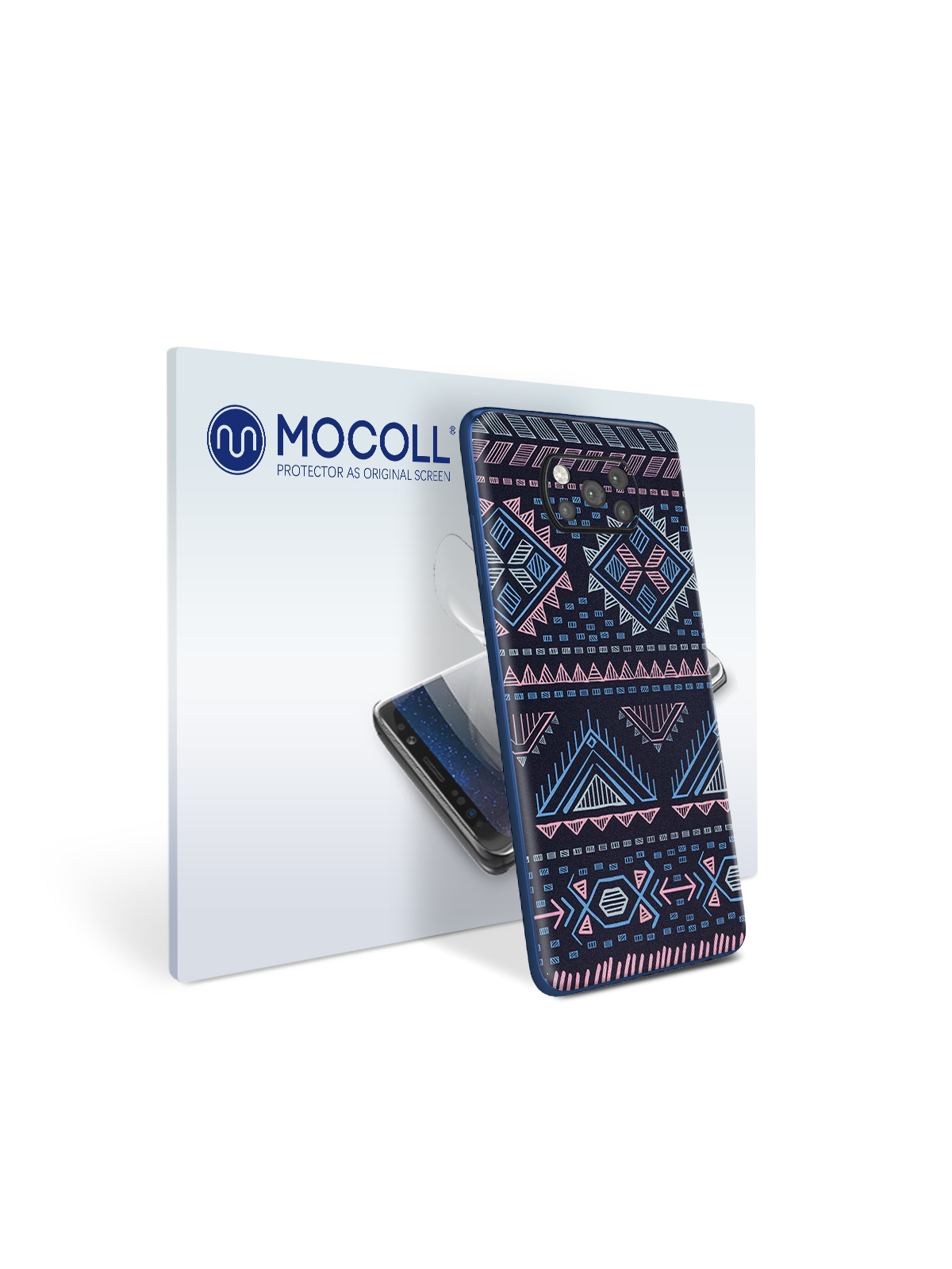 

Пленка защитная MOCOLL для задней панели Xiaomi Poco F3 Богемный узор Аргайл