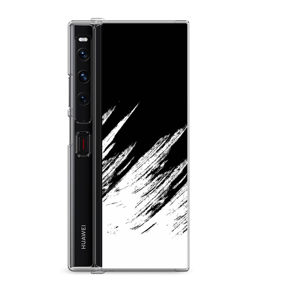 

Силиконовый чехол "Черно белые брызги" на Huawei Mate Xs 2 / Хуавеи Мате Xs 2
