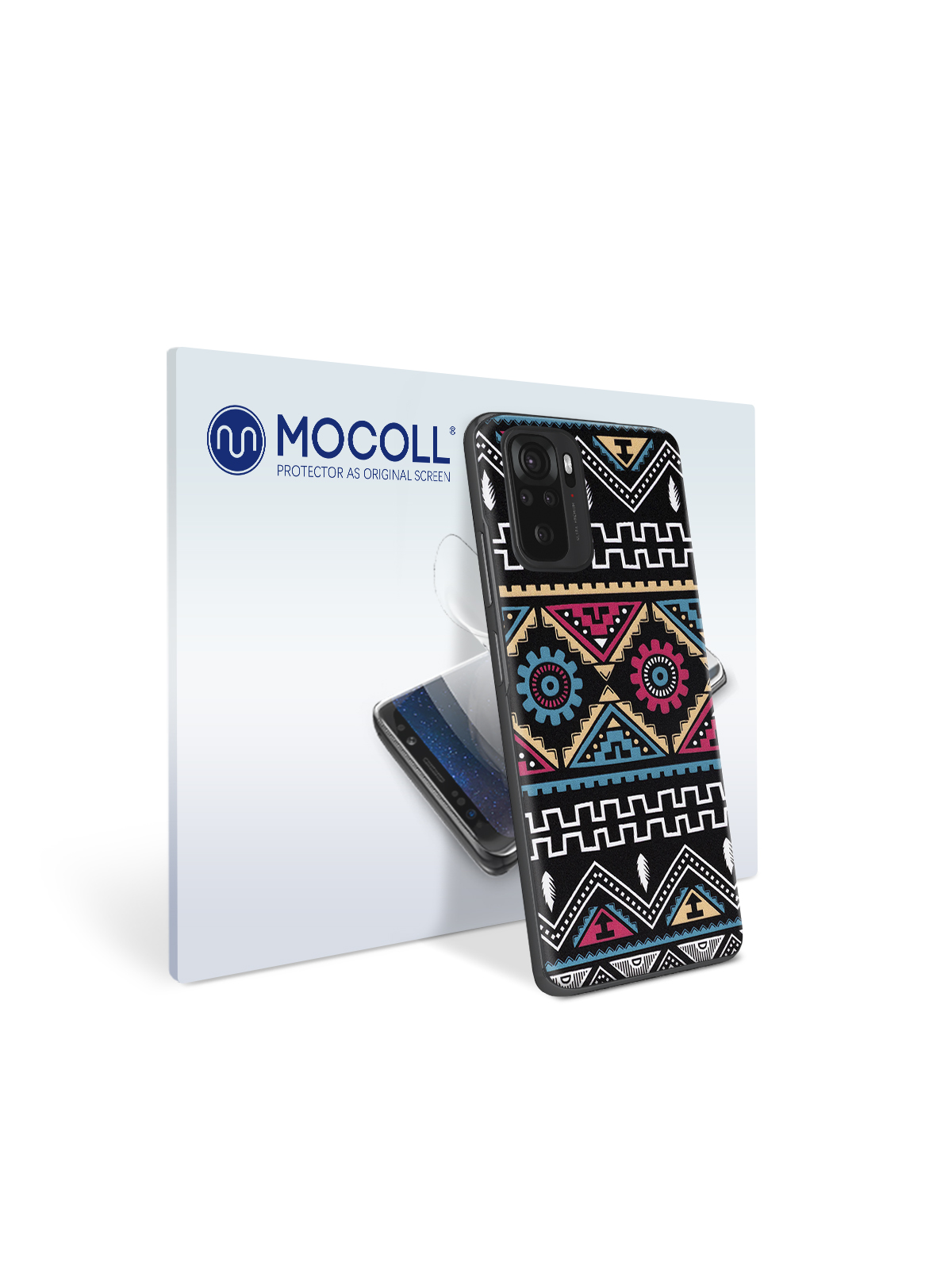 

Пленка защитная MOCOLL для задней панели Xiaomi Redmi Note 10Pro Max Богемный узор Икат