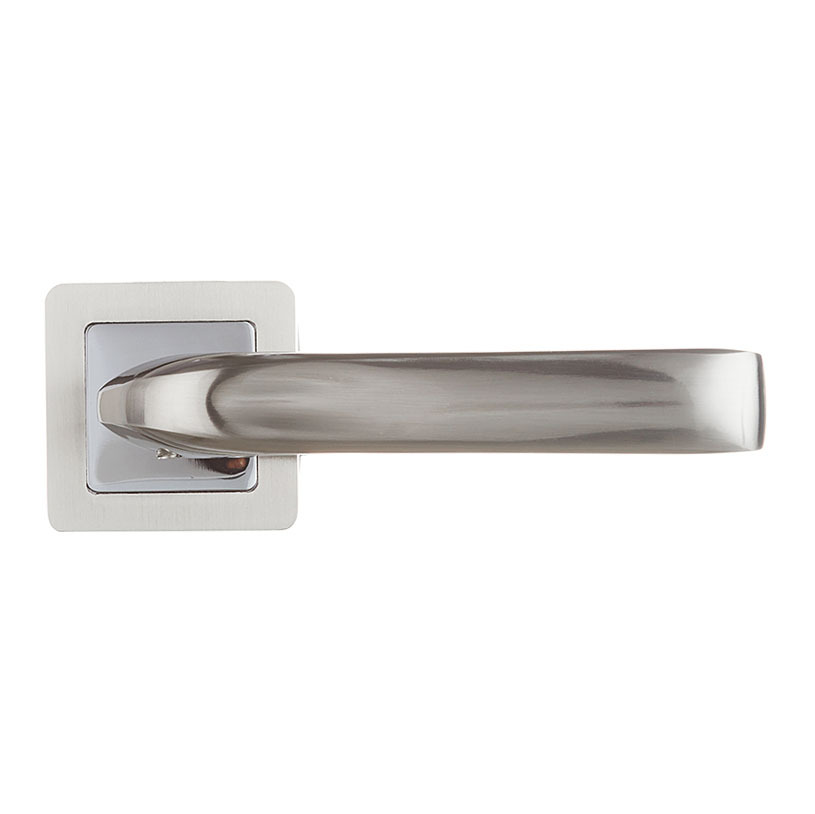 Ручка дверная Punto Saturn квадратная розетка (матовый никель/хром)