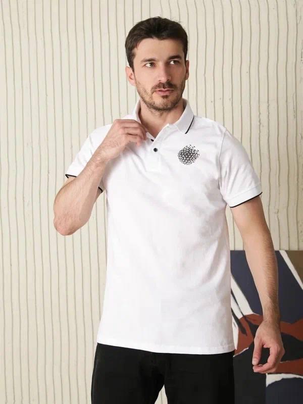 Футболка мужская GeoLuK белая 44