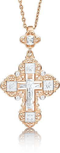 

Кулон из белого золота/красного золота PLATINA jewelry 03-1322-00-401-1111-03, фианит, 03-1322-00-401-1111-03