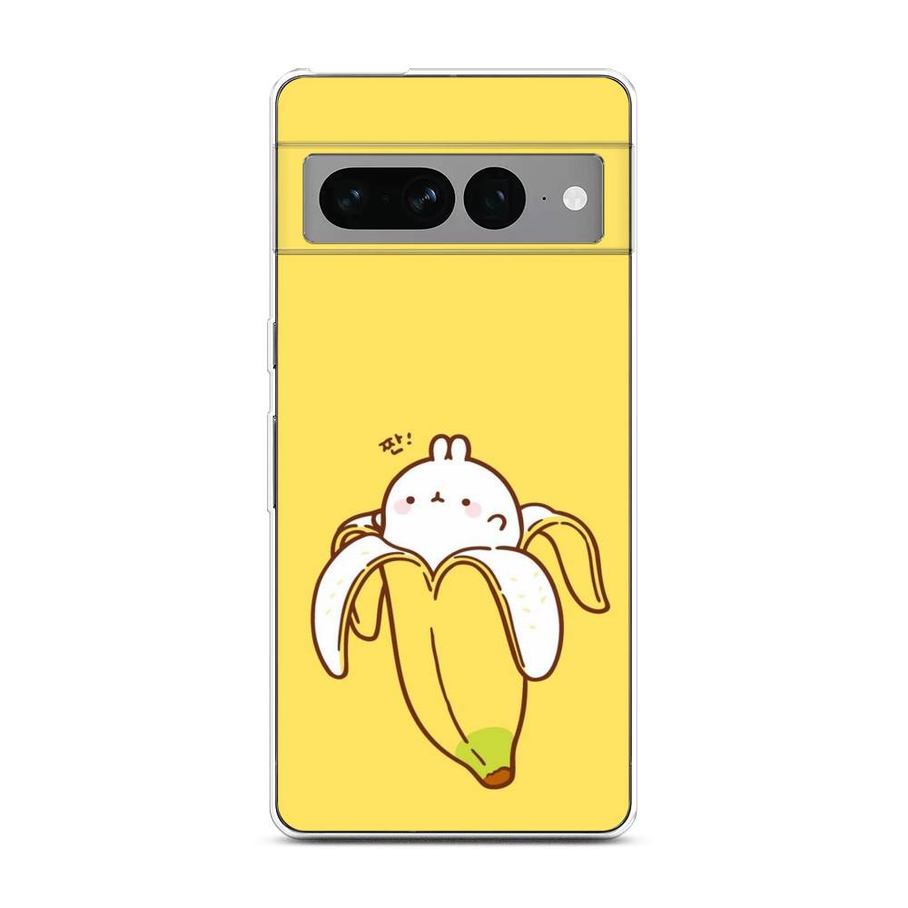 

Чехол Awog на Google Pixel 7 Pro "Зайчик-бананчик", Разноцветный