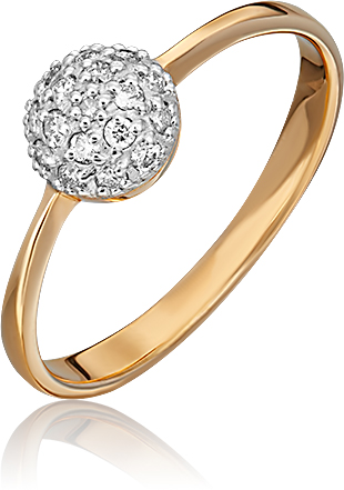

Кольцо из золота р. 17 PLATINA jewelry 01-0601-00-101-1110-30, бриллиант, 01-0601-00-101-1110-30