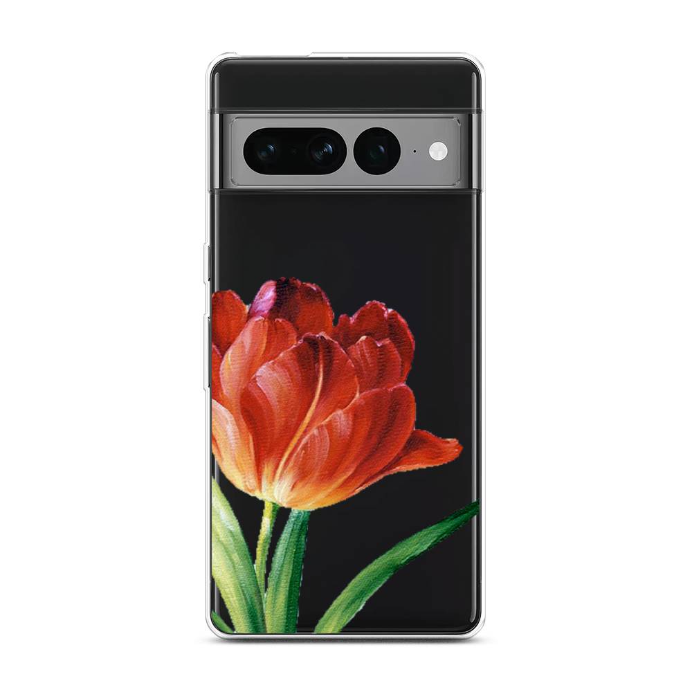 

Чехол Awog на Google Pixel 7 Pro "Красный тюльпан", Разноцветный