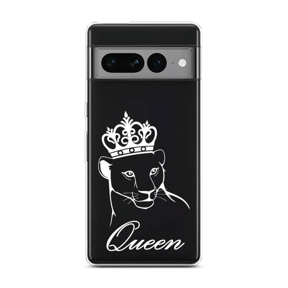 

Чехол Awog на Google Pixel 7 Pro "Львица королева", Белый;прозрачный