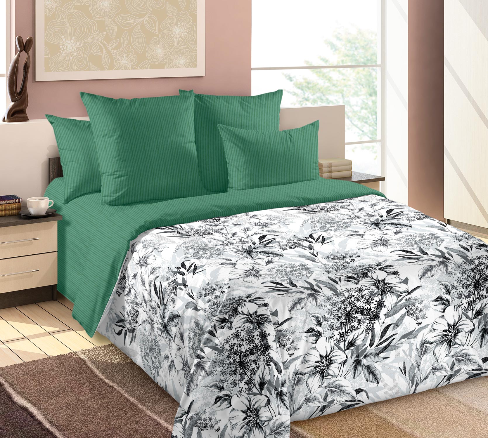 фото Постельное белье аурелия 1, 1.5-спальное, перкаль, наволочки 70х70 текс-дизайн