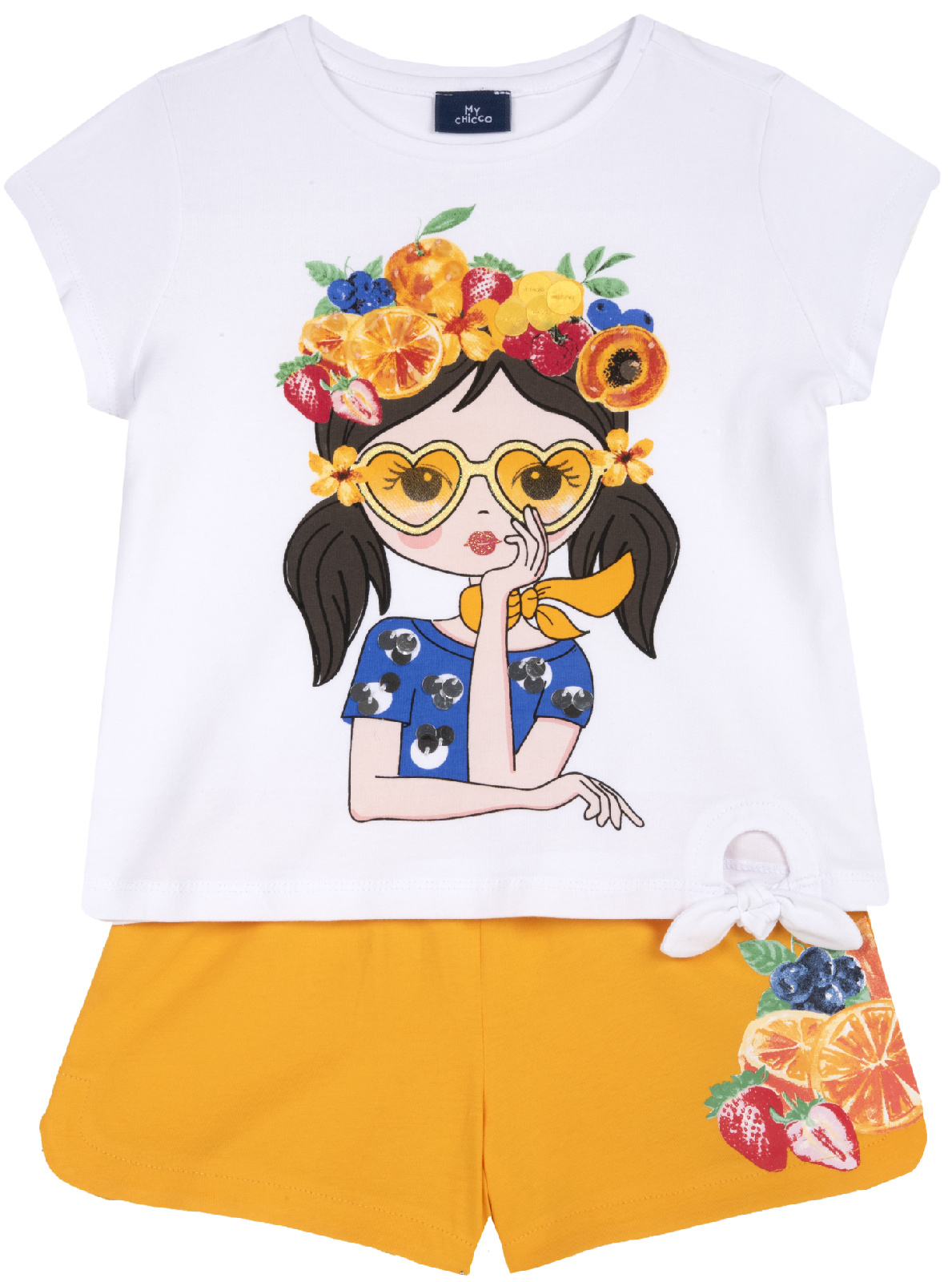 

Комплект одежды Chicco 09076955128046 цв. оранжевый р. 128, 9076955