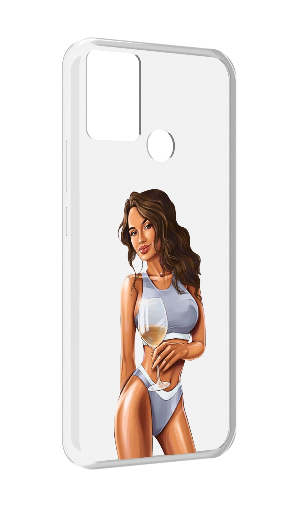 

Чехол MyPads девушка-в-сером-купальнике- женский для Infinix Hot 11 Play, Прозрачный, Tocco