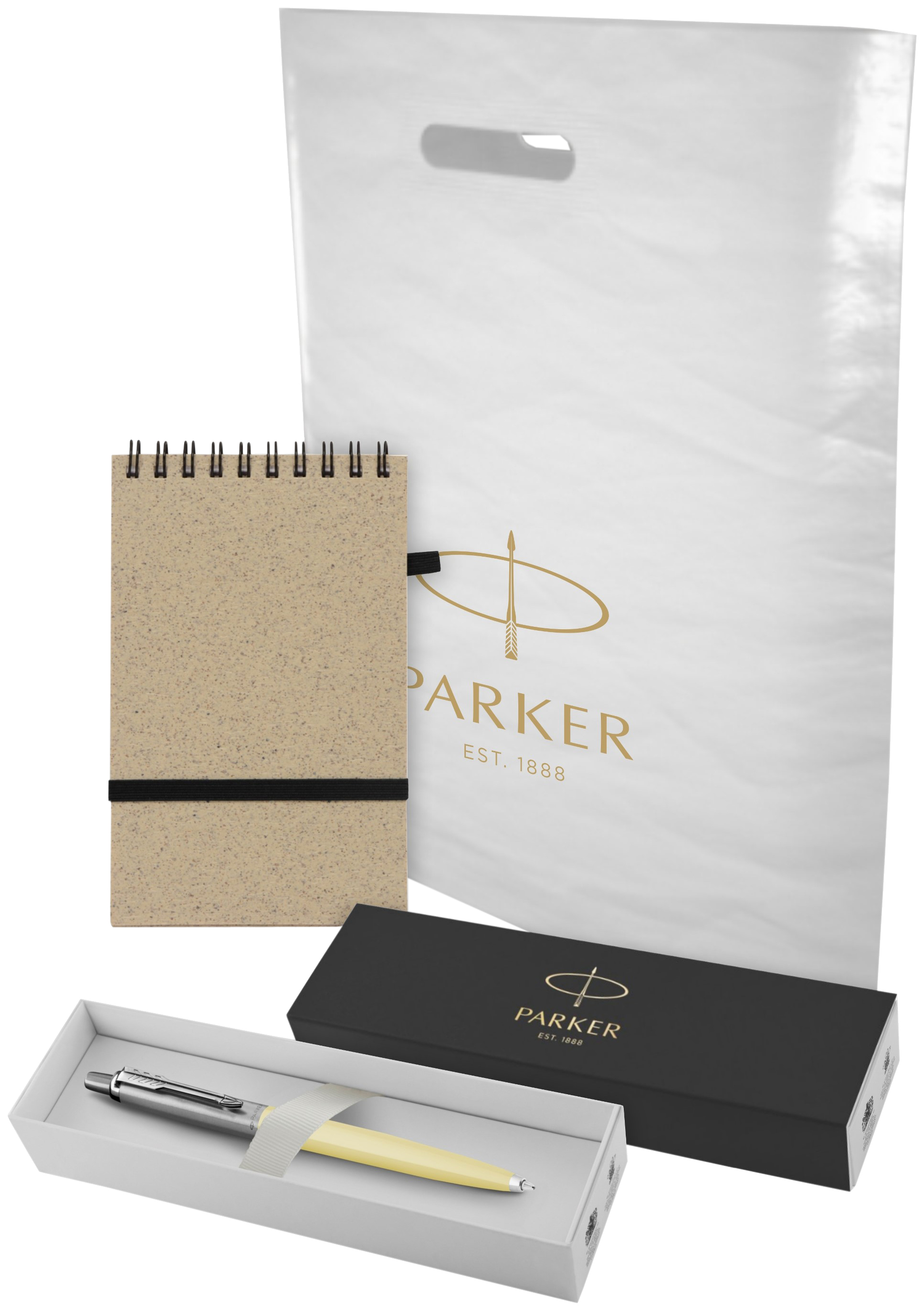

Подарочный набор:Шариковая ручка Parker Jotter,цв EGGSHELL И Блокнот с обложкой, R2121142_053144
