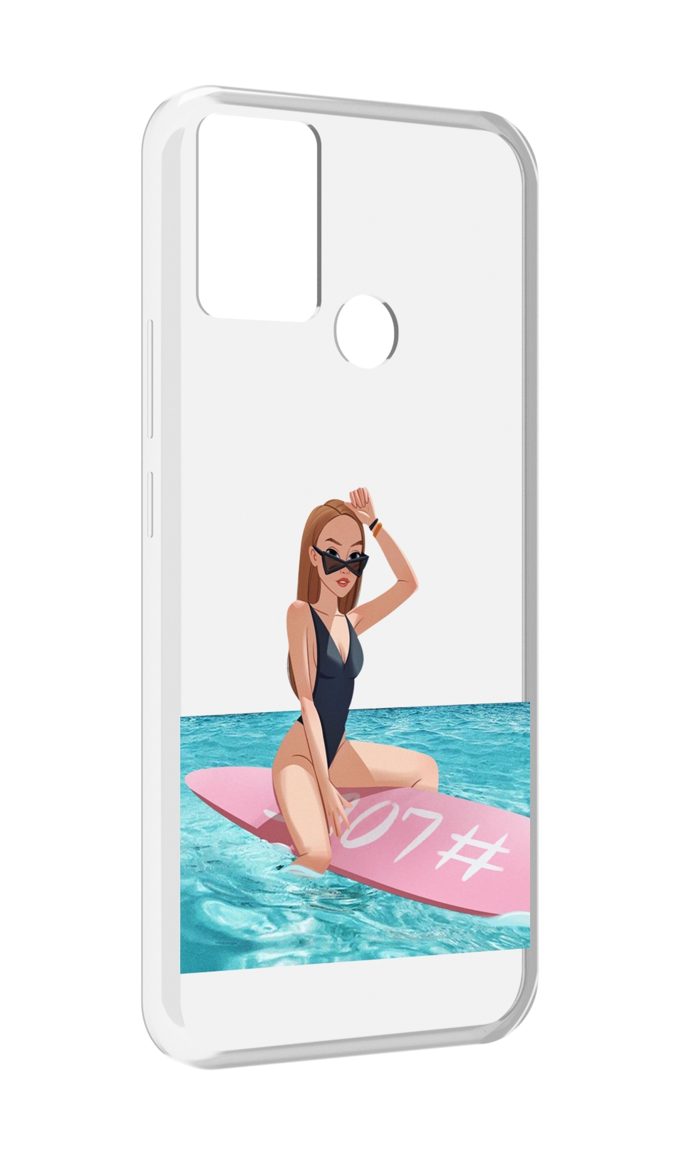 

Чехол MyPads девушка-на-серфе женский для Infinix Hot 11 Play, Прозрачный, Tocco