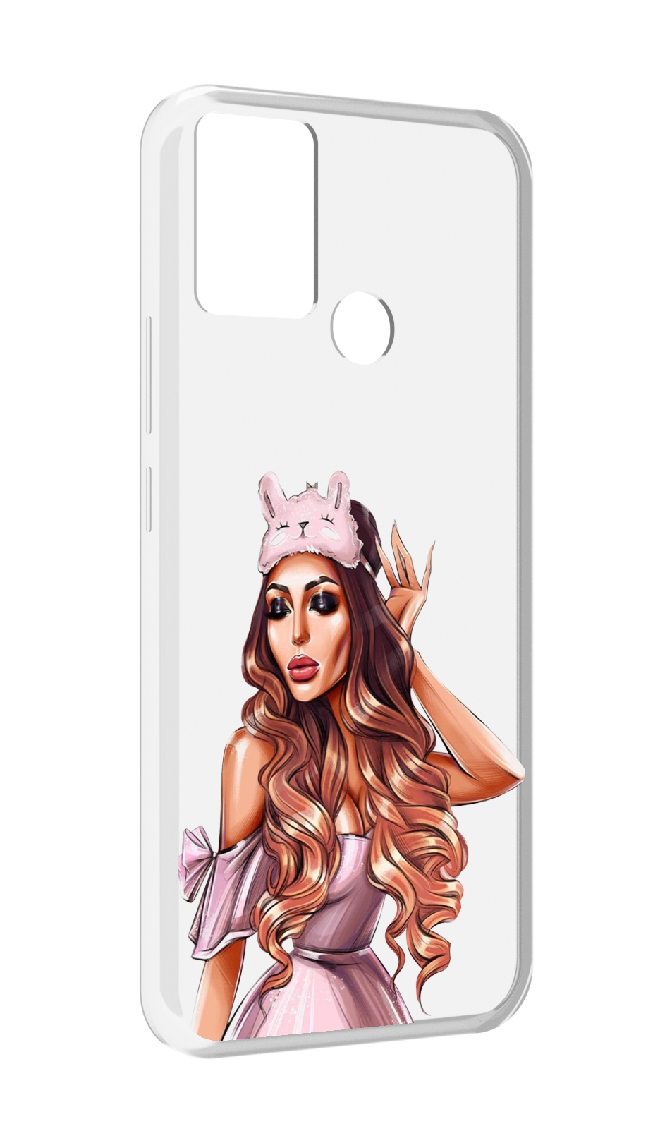 

Чехол MyPads девушка-с-маской-для-сна женский для Infinix Hot 11 Play, Прозрачный, Tocco