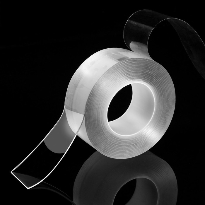 Клейкая нано лента TORSO, прозрачная, двусторонняя, акриловая 8 мм х 3 м клейкая лента torso двусторонняя вспененная 12 мм × 2 м