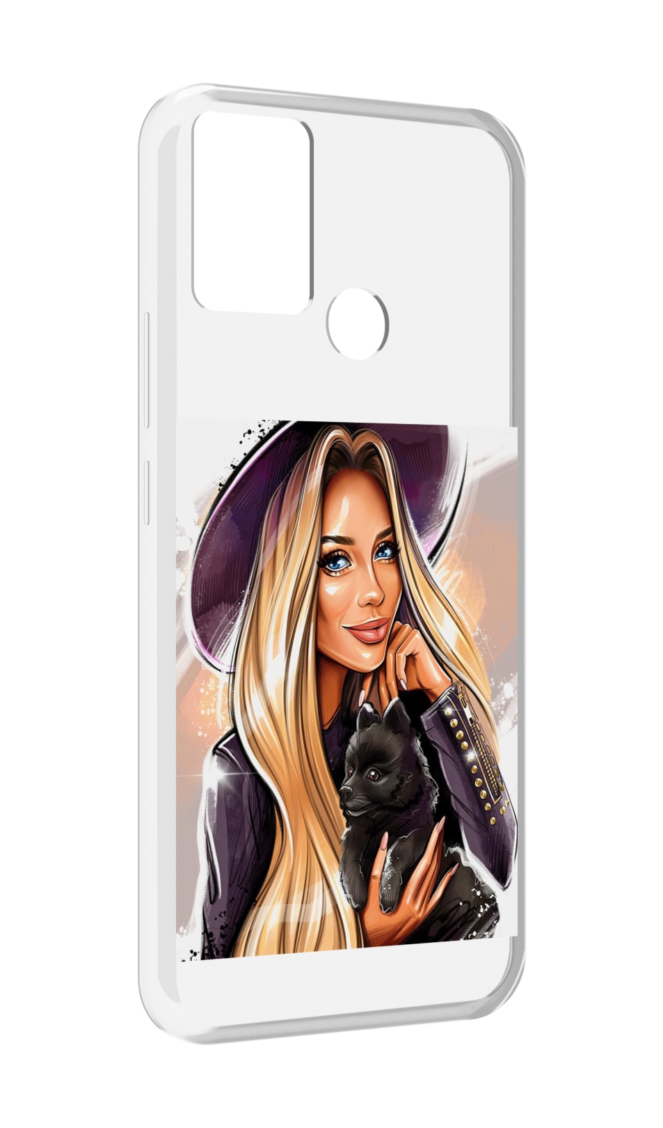 

Чехол MyPads девушка-с-черным-щенком женский для Infinix Hot 11 Play, Прозрачный, Tocco