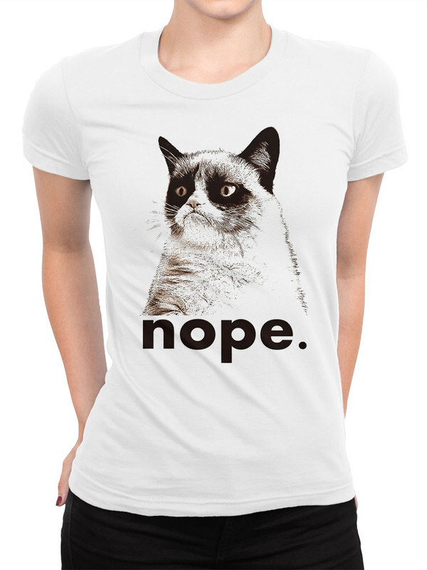 фото Футболка женская design heroes grumpy cat белая 2xl