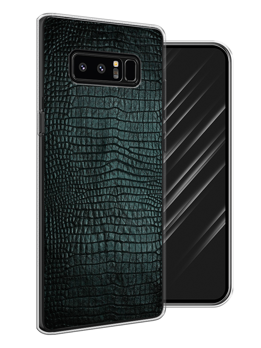 

Чехол Awog на Samsung Galaxy Note 8 "Черная змея", Черный;серый;голубой, 25250-3