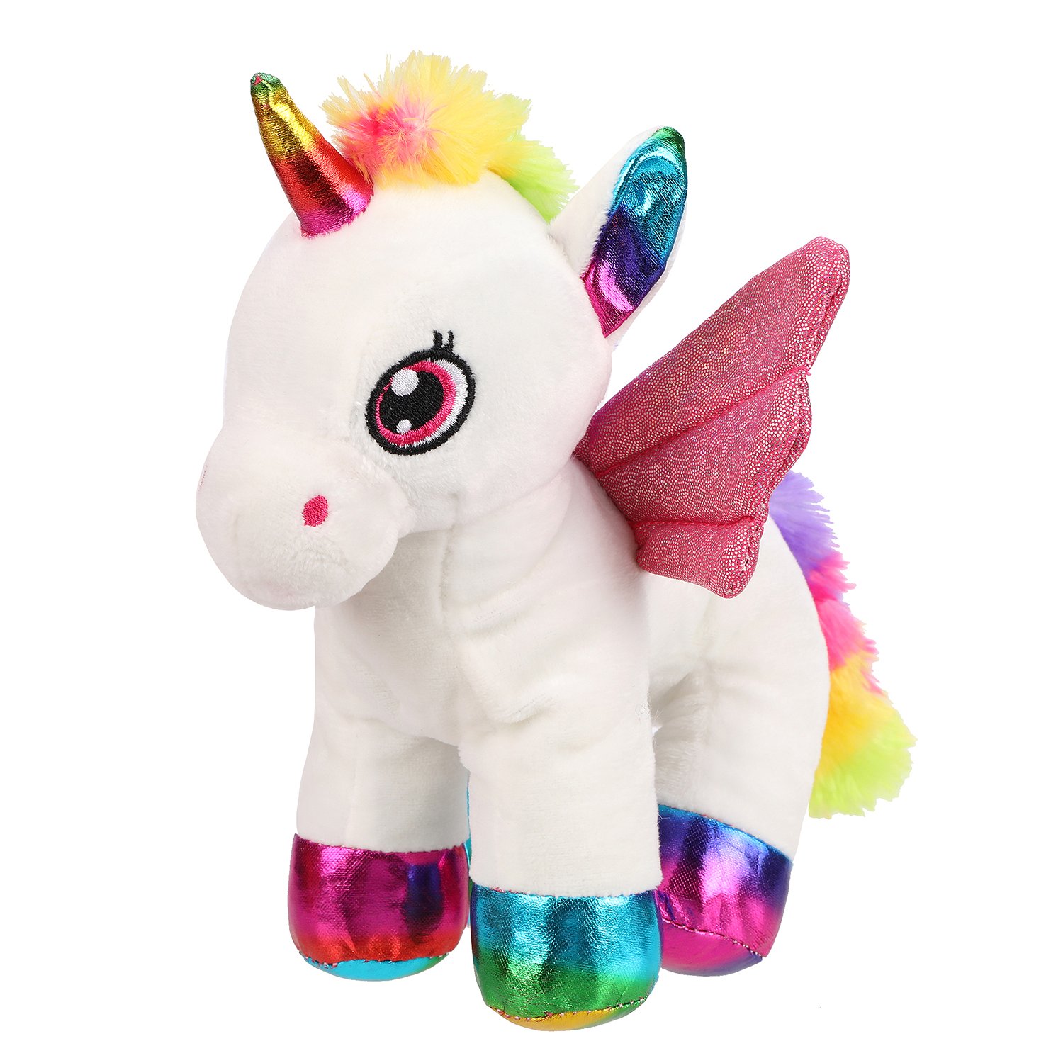 фото Мягкая игрушка единорог с крыльями радуга, 25 см. fluffy family 681670