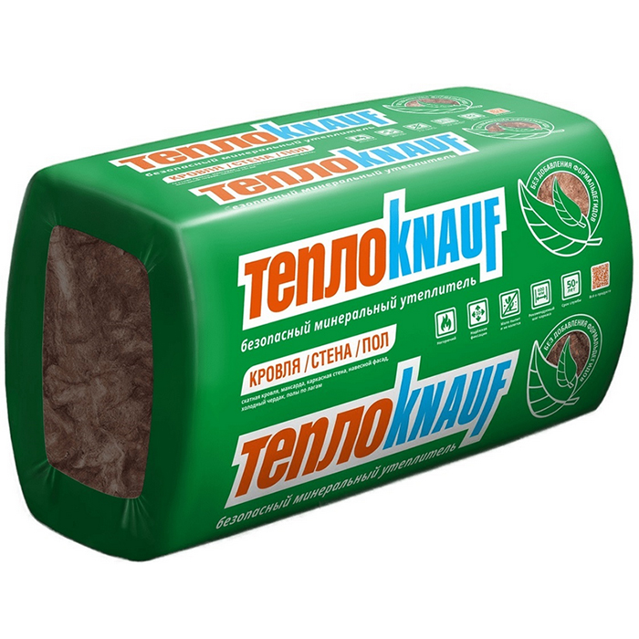 

Утеплитель стекловолоконный KNAUF ТS036 для кровли и стен 16х50х610х1230 мм б12 м2 0,6м3